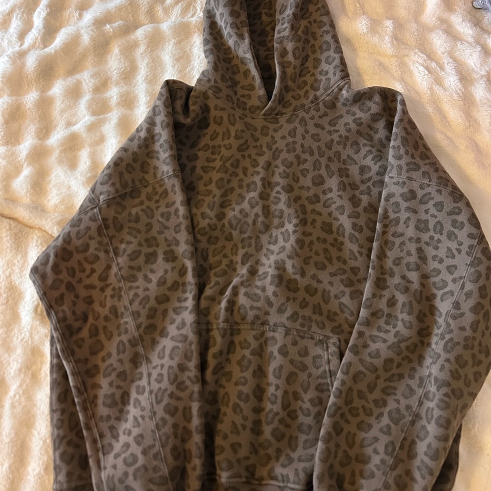 Abercrombie & Fitch Brown Leopard Hoodie